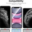 9 x NEW'C 4 Pack, 2 Pack for iPhone 11 Screen Protector + 2 Pack Camera Lens Protector, Sensor Protection,Case Friendly Tempered Glass Film