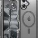Magnetic for iPhone 16 Case, [Compatible with MagSafe][Military Grade Drop Protection][Heavy Duty Protection][Non-Slip][Shockproof] 2-Layer Durable Bumper Phone Case 6.1''-Gray