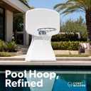 Coast Modern Poolside Basketball Hoop with Wheels - Premium Outdoor Pool Basketball Hoop with 2 Swimming Pool Basketballs and Ball Pump