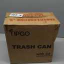 TIPGO Slim Bathroom Trash Can with Lid Soft Close, Step Pedal, 6 Liter / 1.6 Gallon Stainless Steel Trash Bin, Small Garbage Cans for Bedroom, Office, Kitchen (Matte Black)