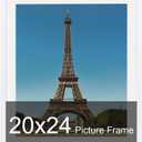 20x24 Frame, 20x24 Picture Frame Matted to 16x20, Solid Wood Poster Frame-Horizontal and Vertical Wall Hanging for Home, Exhibition, Caffe(White)