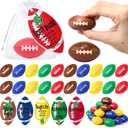Skylety 20 Set Mini Football Stress Ball 5 Styles Football Party Favor Bulk 2.13 Inch Foam Stress Ball with Inspirational Card for Sport Party Prizes Decor Goodie Bag Stuffer Birthday Gift