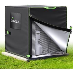 UIRWAY 500D Air Conditioner Covers Winter, [2025 Upgraded Heavy Duty Fabric] Central Air Conditioner Cover for Outside Units, Waterproof Universal Patio AC Cover Outdoor Fits 32''W x 32''D x 36''H