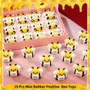 Gejoy 25 Pcs Mini Rubber Toys Positive Gifts Mini Decorations and Encouragement Birthday Motivational Gifts for Colleague Staff Teacher (Bee)