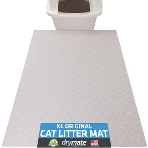 Drymate Cat Litter Box Mat, Litter Trapping Mat, Waterproof, Urine-Proof, Absorbent, Machine Washable, Soft on Paws, Contains Mess, Protects Floors, Kitten Supplies, Beige, 29x36 XL (29x36 Inch (Pack of 1))