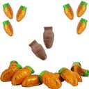3 x Fruidles Easter Chocolate Carrots Bunny Rabbit Treats Milk Chocolate, Individually Wrapped in Orange Foils, Approximately 38 Pieces Per Pound (Half-Pound) BBD: 08/15/2027
