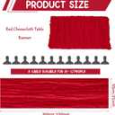 3 Pack 120 Inch Red Cheesecloth Table Runner Boho Rustic Gauze Sheer Romantic 10 FT Long Cheese Cloth Table Runner for Bridal Baby Shower Wedding Party Birthday Holiday Home Easter Decor