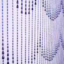 FlavorThings 3 FT X 6 FT Raindrops Blue Iridescent Beaded Curtain Door String Curtain Wall Panel Window Room Divider Blind for Wedding Coffee House Restaurant Parts Home Decoration