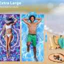 2 Pack Microfiber Oversized Lightweight Beach Towel 71"x32" XL Extra Large Thin Sand Free Towels Travel Swim Pool Yoga Gym Camping for Adults Women Men Beach Essentials Accessories Vacation Gift