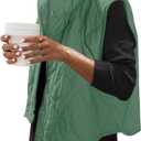 SENSERISE Womens Puffer Vest Quilted Vests Oversized Lightweight Outerwear Puffy Padded Jacket Winter Fall Outfits (XXL)