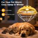 Hanging Chicken Coop Heater, 300W 2 Heating Levels Premium Waterproof Heaters for Chicks Brooder Pen, Duck, Pet House, Poultry, Greenhouse Plant