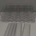 mDesign Plastic Free-Standing Stackable 3 Bottle Storage Holder Rack - Water, Wine, and Drink Organizer Shelf for Kitchen Countertop, Cabinet, Pantry, Fridge, Freezer, 4 Pack - Clear