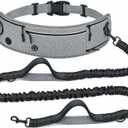 Thalirem Hands Free Dog Leash for Running Walking Jogging, Reflective Adjustable Waist Leash for Small Medium Large Dogs