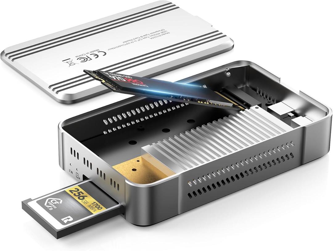 Unitek 40Gbps CFexpress 4.0 Type B Card Reader and M.2 PCIe&NVMe SSD Adapter/Reader, USB4.0 CF Express Reader for CFexpress Type B, PCIe4*2, Fast Transfer for Professional Filmmakers and Photographers