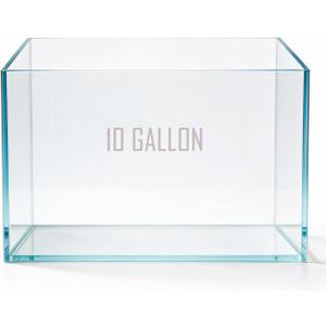 10 Gallon Rimless Aquarium Fish Tank, Ultra-Clear Nano Glass Rectangular Fish Tank L17.7W11H11.8 Thickness 6mm Glass Aquarium (M 10 Gallons)