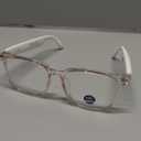 Bluetooth Audio Smart Glasses, Smart Wireless Headphone Sunglasses for Men and Women,Built-in Mic & Speakers,Magnetic Charging (White-Pink)