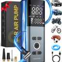 Tire Inflator Portable Air Compressor, 150PSI Air Pump For Car Tires with Accurate Tire Pressure Gauge, 20,000mAh Cordless Air Compressor for Car, Motorcycle, Bike, Balls and More, Smart Autostop