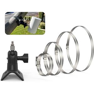No-Drill Outdoor Security Camera Pole Mount, Universal Pole Mounting Compatible with Ring, Eufy, Wyze, Arlo, Google Nest, Cameras, and More