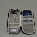 Insulin Cooler Travel Case TSA Approved Medication Cooler for Travel with Thermometer Temperature Display, Diabetic Travel Case with 2 Reusable Ice Packs for Daily & Trip(Black)