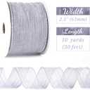 MAYREEL Dusty Purple Wired Ribbon 2.5 Inch Metallic Lavender Sheer Wire Ribbon for Easter's Day Christmas Tree Wreaths Bows Rustic Wedding Gift Wrapping Farmhouse Crafts 10 Yards