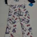 Dr. Seuss Cat in the Hat Boys Fleece Crewneck Top and Pants Set for Toddlers (3T, White)
