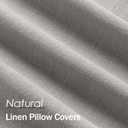 ANRODUO Decorative Linen Pillow Covers 18x18 Inch Light Gray Pack of 2 | Neutral Farmhouse Boho Soild Cushion Case, Soft Accent Pillowcase for Couch Sofa Bedroom Living Room, Summer Home Decor