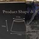 GO&SO Black Lamp Shades Set of 2, Drum Lampshades with Laser Drilling Design, Medium Lampshade 13" Top x 13" Bottom x 10" High, Lamp Shade For Tablelamp,Floor Lamps,Wall Hanging, Assembly Required