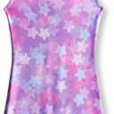 MYQFF Gymnastics Leotards for Girls Toddler Kids Dance Outfits Sparkle Tumbling Biketards Unitard Unicorn Mermaid (5-6 Years, A Pink Stars)