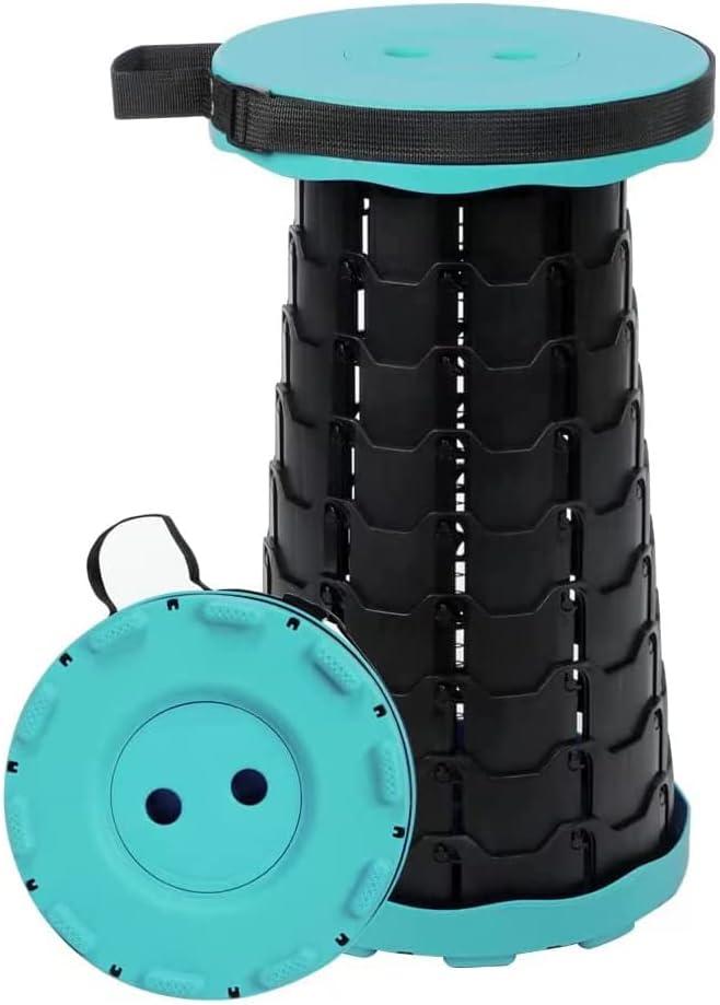 VOLIXOD Foldable Telescoping Stool Portable, Retractable Stool for Adults, Upgraded Collapsible Folding Seats with Load Capacity 550lbs, Camping Stools for Adults (Green)