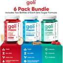 Goli Zero Sugar 6 Pack Bundle - World's First 3-in-1 Pre, Post, Probiotic, Apple Cider Vinegar with Vitamin B12 and Probiotics to Address Bloating, Ashwagandha & L-Theanine, Vitamin D Gummies (EXP 08/05/27)