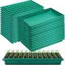 30 Pcs Seed Starter Kit 72 Cell Seedling Starting Trays and 1020 Trays No Holes Plant Growing Nursery Pots for Gardening Germination Propagation (Green)