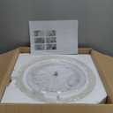 Mid Century Modern Flush Mount Ceiling Light with Milk White Glass Shade, White Flower Ceiling Lamp, 15.74inch Large LED Kitchen & Hallway Ceiling Light Fixture.