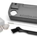 Solopipe Self Lighting Smoking Pipe with Glass Bowl & Refillable Lighter - One Handed Ignition & Adjustable Flame - Built In Glass Bowl Insert for Clean Flavor - Portable & Discreet - Gun Metal (Pack of 1)