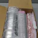 EgticHome Mini Loaf Pans with Lids and Spoons (100 Pack, Pink, 6.8oz) Rectangular Aluminum Foil Baking Pans
