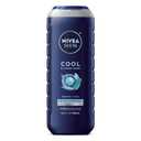 Nivea Men Cool Body Wash, Icy Menthol and Yuzu Scent, 3-in-1 Men's Body Wash, Face and Hair, Paraben Free, pH-Skin Friendly, 16.9 Fl Oz Bottle