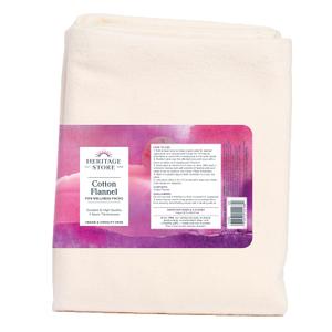 HERITAGE STORE Cotton Flannel - Castor Oil Pack Wrap - Soft, Reusable Cotton Flannel Fabric for Castor Oil Packs, Castor Oil Compress for Abdomen, Joints,Vegan, Cruelty Free 13x15in