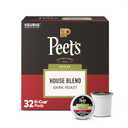 Peet's Coffee, Dark Roast Decaf Single Serve Coffee Pods, 100% Arabica Coffee - Decaf House Blend 32 Count (1 Box of 32 Pods)