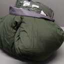 Litanika Comforters Olive Green Oversized King Size, 3 Pieces Lightweight Solid Bedding Comforter Set, All Season Fluffy Bed Set (120x98In Comforter & 2 Pillowcases)