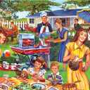RoseArt - Back to The Past - Backyard BBQ - 1000 Piece Jigsaw Puzzle for Adults