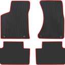 Car Floor Mat Rubber Custom Fit for Porsche Macan 2014-2025 2026 Black Red Auto Floor Liners All Weather Heavy Duty Odorless