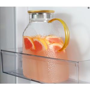 Glass Pitcher With Lid, 2 Liters Glass Pitchers With Handle And Lid, 68 oz Water Pitcher For Fridge, Tea Jug Carafe Jar For Hot/Cold Water Iced Juice Coffee Milk Fruit (67.6 Ounces)