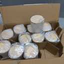 SHOWIN Thick Candle Jars for Making Candles 11 Pcs, 14 OZ Empty Jars with Wood Lids for Candle Making, Sample Container, Glossy White