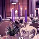 NIKY 10 inch Taper Candles Set of 12 Unscented Dripless Candlesticks 8 Hours Long Burning for Home Decoration Wedding Parties and Special Occasion Purple