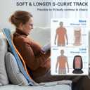 Mynt FSA Eligible HSA Approved Back Massager for Chair, Foldable Back Massager with Soothing Heat, Flexible Massage Chair Pad with Soft S-Curve Longer Track, Portable Rolling & Spot Chair Massager