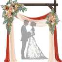 7.48FT Wooden Wedding Arch Frame Backdrop Stand, Square Wood Arch Stand Wedding Arches for Ceremony Wedding Arbor
