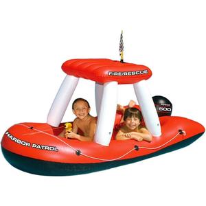 Swimline Fireboat Squirter Inflatable Pool Toy Red/White, 60 X 33 X 32"