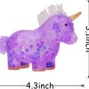 4 Pack Unicorn Squishy Squeeze Toys Stress Balls Toy for Kids Boys Girls Christmas Stocking Stuffers Birthday Valentines Day Card Prizes Party Favor Gifts