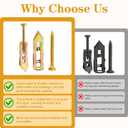 NEBURORA 120 Pcs Self Drilling Drywall Anchors 3 Sizes Metal Expansion Anchors No Drilling Easy to Install Drywall Required Kit Suitable for Hanging Picture Frames Clocks Shelves Mirrors