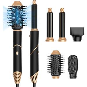 Blow Dryer Brush, 5 in 1 Hair Dryer Brush with Detachable Air Styler, Negative Ionic Hair Dryer with Attachments for Women Volumizer, Straightener, Drying