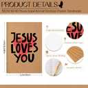 Tenceur 20 Sets Mother's Day Christian Gifts for Women Jesus Loves You Notebooks Bible Verse Pens Prayer Keychains with Organza Bags Bulk for Church